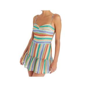 Amanda Uprichard Rainbow Striped Jumpsuit